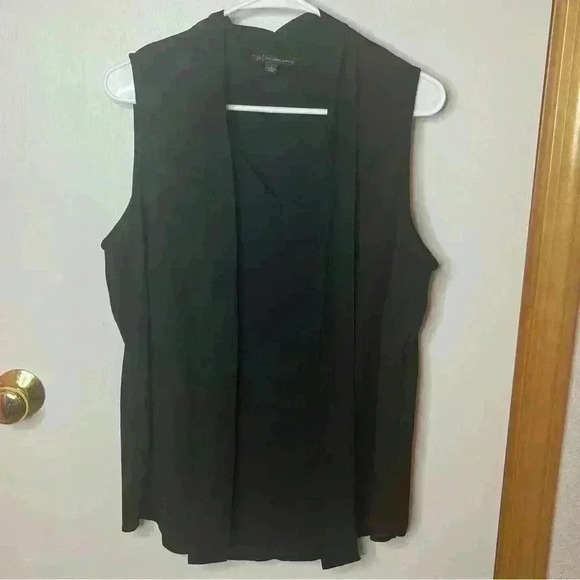 Adrianna Papell Blouse Women Large Black Sleeveless Tank Work Lightweight - Picture 1 of 12